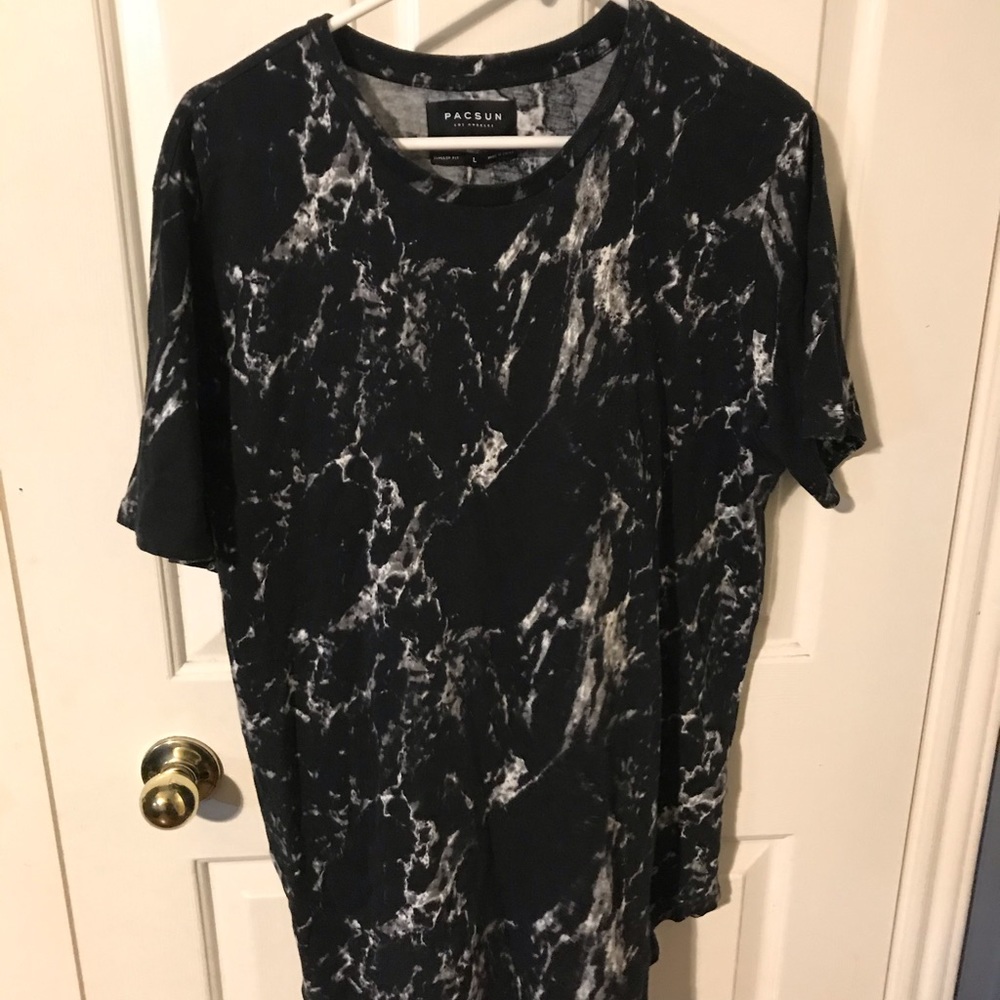 PACSUN longline black t shirt